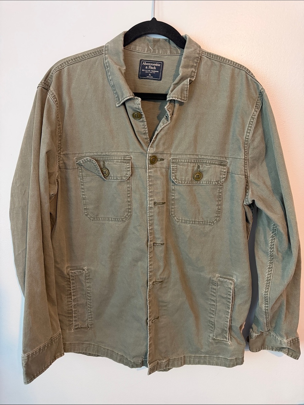 Abercrombie & Fitch Men's Olive Utility Field Jacket